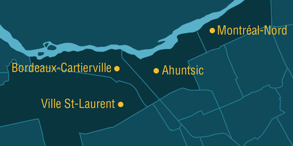 carte des quartiers desservis par les Services d'aide Remue Ménage+